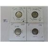 Image 1 : lot of 4 10 cent silver coins , 1-1935 and 3x1936