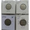 Image 3 : Lot of 12 canadian 5 cent coins 3x1927, 1933, 1935, 1940, 1946, 2x1949 and 3x1951