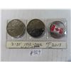 Image 1 : lot of 3 canadian coins (2x50 cent  and 1x2015 25 cent coin