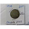 Image 1 : 1914 canadian silver 25 cent coin