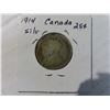 Image 2 : 1914 canadian silver 25 cent coin