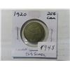 Image 1 : 1920 canadian silver 25 cent coin