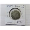 Image 1 : 1930 canadian silver 25 cent coin