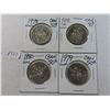Image 1 : Lot of 4 (1978, 1979, 1980 and 1991) canadian 50 cent coins