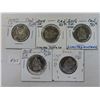Image 1 : Lot fo 5 (2002, 2014, 2016, 2018, 2022) canadia 50 cent coins