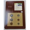 Image 1 : 6 coin set of rep of sierra leone  w/ stamp -dated - see reverse for coinage specifications