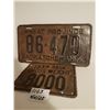 Image 2 : 1939 plus 1953 license plates