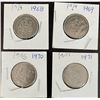 Image 1 : Lot of 50 cent coins. 1968, 1969, 1970, 1971.