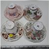 Image 1 : 4 tea cups and plates