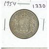Image 1 : 1954 Canadian Silver 50 cent coin.