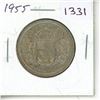 Image 1 : 1955 Canadian Silver 50 cent coin.