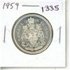 Image 1 : 1959 Canadian Silver 50 cent coin.