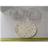 Image 1 : 2 Large Crystal Bowls and 1 Large Platter China.
