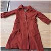 Image 1 : ladies size 12 rust color long coat, made of wool