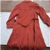 Image 3 : ladies size 12 rust color long coat, made of wool