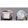 Image 2 : STERLING SILVER QUARTZ & MOP LADIES RINGS