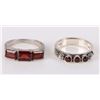 Image 2 : RED GARNET STERLING SILVER LADIES RINGS - (4)