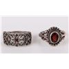 Image 3 : RED GARNET STERLING SILVER LADIES RINGS - (4)
