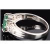Image 2 : 1CT JADE & WHITE TOPAZ STERLING SILVER LADIES RING