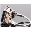 Image 2 : 10X14MM BLUE SAPPHIRE STERLING SILVER LADIES RING