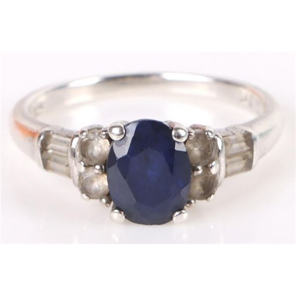 SAMUEL AARON STERLING LAB CREATED SAPPHIRE RING