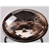 Image 1 : LARGE 20 X 12MM SMOKEY TOPAZ STERLING SILVER RING