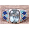 Image 1 : 2CT BLUE TOPAZ STERLING SILVER KABANA LADIES RING