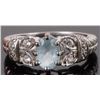 Image 1 : 1CT LIGHT BLUE TOPAZ STERLING SILVER LADIES RING