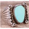 Image 2 : LIGHT TURUOISE NAVAJO STERLING SILVER MEN'S RING