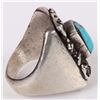 Image 2 : TURQUOISE SOUTHWEST STERLING SILVER MEN'S RING