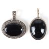 Image 4 : BLACK ONYX STERLING SILVER LADIES JEWELRY