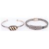 Image 2 : STERLING SILVER BRACELETS & BROOCH - LOT OF 4