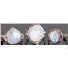 Image 1 : SOUTHWEST-STYLE MOONSTONE STERLING SILVER RINGS