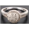 Image 1 : 0.55CTW DIAMOND 10K WHITE GOLD HALO PROMISE RING