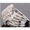 Image 2 : 3.15CTW DIAMOND WATERFALL RING IN 10K WHITE GOLD