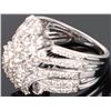 Image 4 : 3.15CTW DIAMOND WATERFALL RING IN 10K WHITE GOLD
