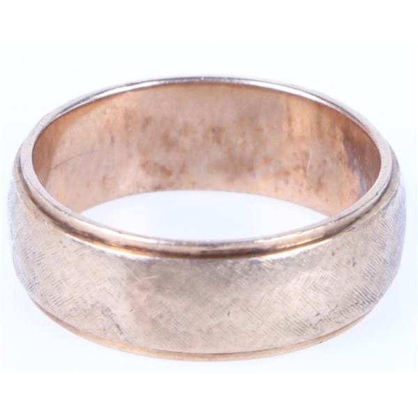 10K YELLOW GOLD ANTIQUE MEN'S WEDDING BAND