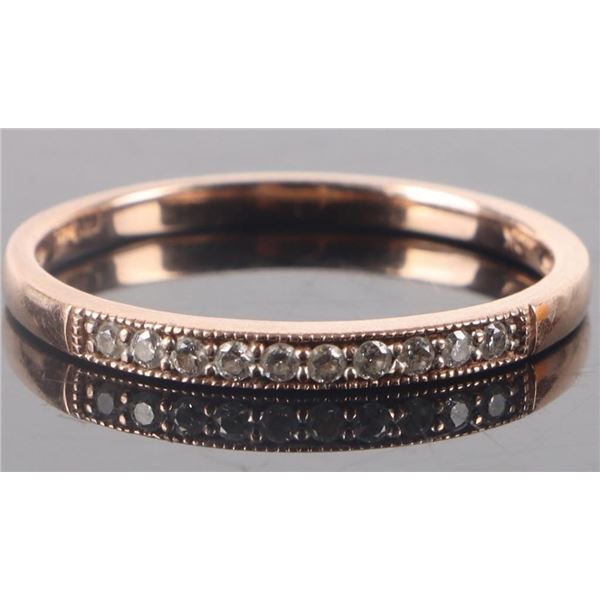 10K ROSE GOLD DIAMOND LADIES RING