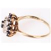 Image 4 : 10K YELLOW GOLD DEEP BLUE SAPPHIRE LADIES RING
