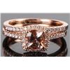 Image 1 : 1.0CT MORGANITE DIAMOND 10K ROSE GOLD LADIES SET