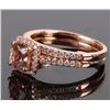 Image 2 : 1.0CT MORGANITE DIAMOND 10K ROSE GOLD LADIES SET