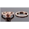 Image 5 : 1.0CT MORGANITE DIAMOND 10K ROSE GOLD LADIES SET