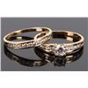 Image 3 : 10K YELLOW GOLD CZ LADIES 2 RING SET