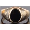 Image 1 : 10K YELLOW GOLD BLACK ONYX MEN'S RING