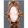 Image 1 : 1920'S ART DECO FILIGREE CAMEO 10K GOLD RING