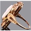 Image 4 : 1920'S ART DECO FILIGREE CAMEO 10K GOLD RING
