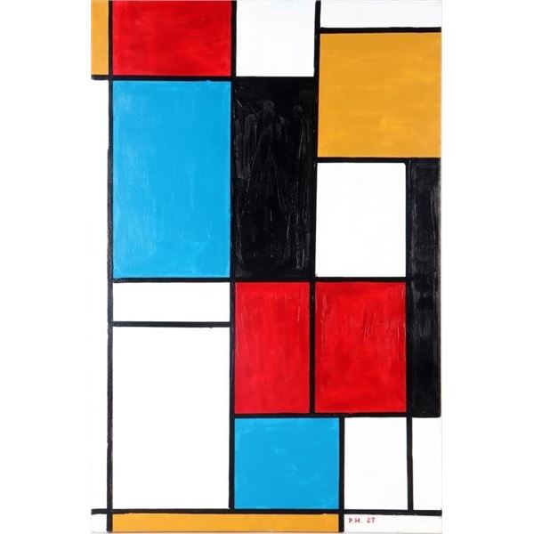 ORIGINAL " TABLEAU II"  AFTER PIET MONDRIAN CANVAS