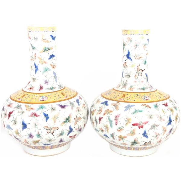 ANTIQUE CHINESE GUANGXU PERIOD LARGE VASE PAIR