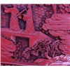 Image 5 : CHINESE CINNABAR & LACQUERED CARVED PLATE
