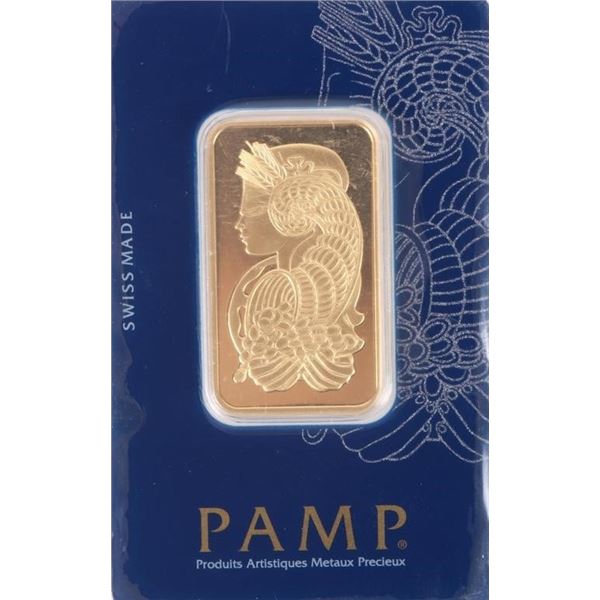 1 OZ FINE GOLD SUISSE PAMP GOLD BAR CERTIFIED
